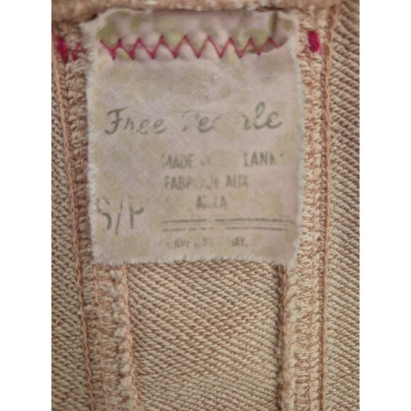 Free People Vintage Hoodie Boho Utility Zip Up Hoodie Cargo Hoodie Pink Sz S - Picture 5 of 7